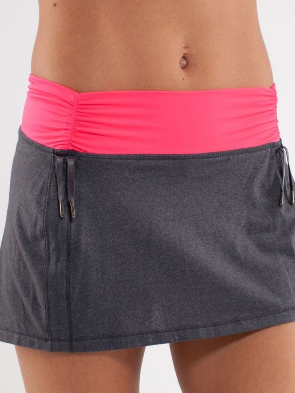 Rare Lululemon Hot 'N Sweaty Skirt Coal / Flash Pink